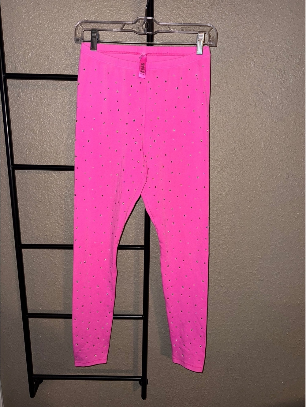Skims Pink Rhinestone Embellished Leggings Size Small